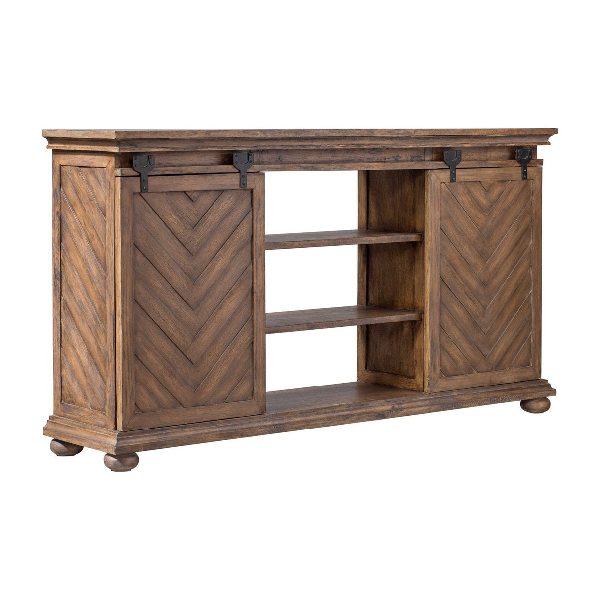 Wooden Chevron Media Console by Uttermost Primalia, alternate view 5