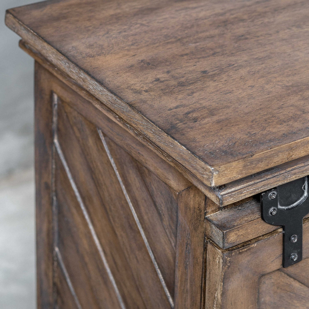 Wooden Chevron Media Console by Uttermost Primalia, alternate view 7