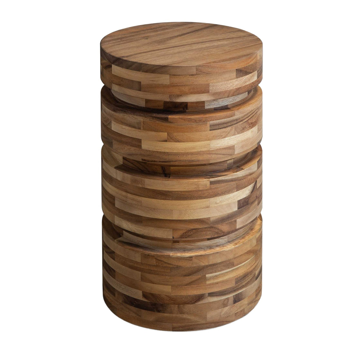 Modern European furniture - Solid Acacia Round Side Table - www.oroa.com