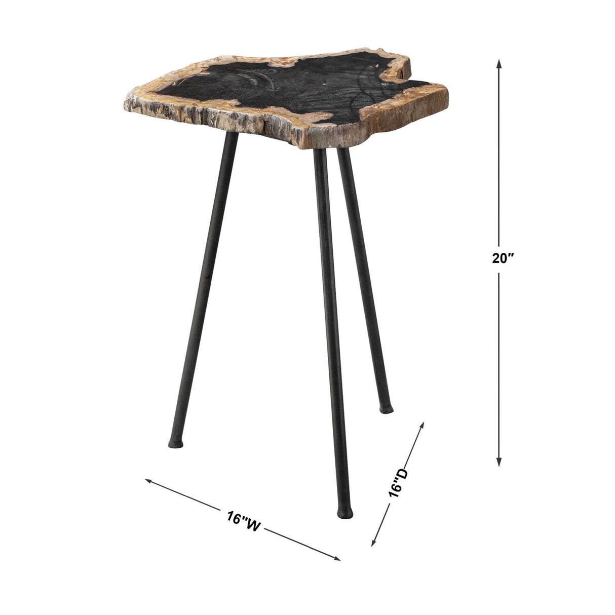 Modern European furniture - Petrified Wood Accent Table - www.oroa.com