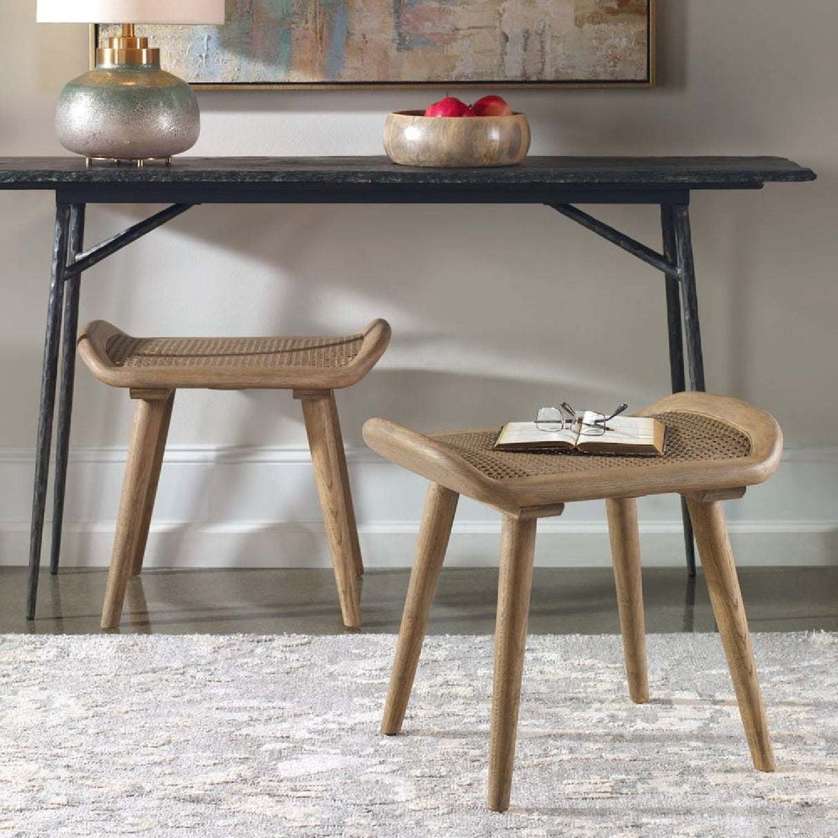 Woven Rattan Bench S by Uttermost Arne, alternate view 8