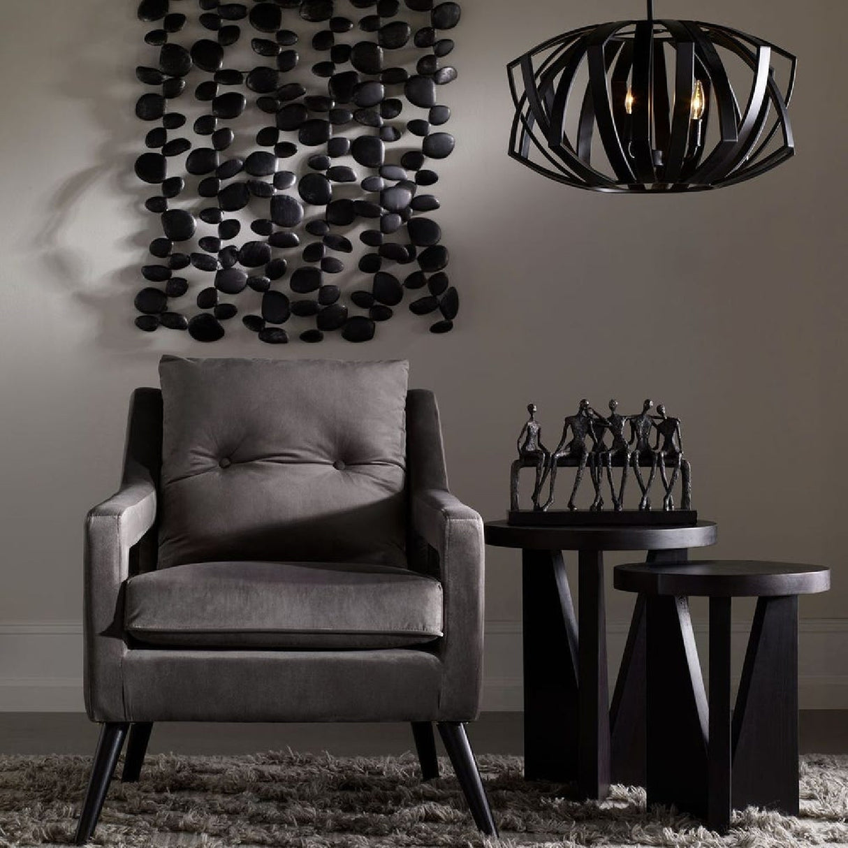 Black Mindi Nesting Tables (2) by Uttermost Nadette, alternate view 2