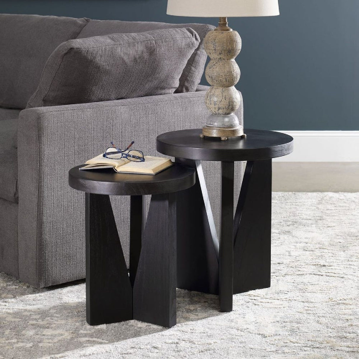Black Mindi Nesting Tables (2) by Uttermost Nadette, alternate view 5