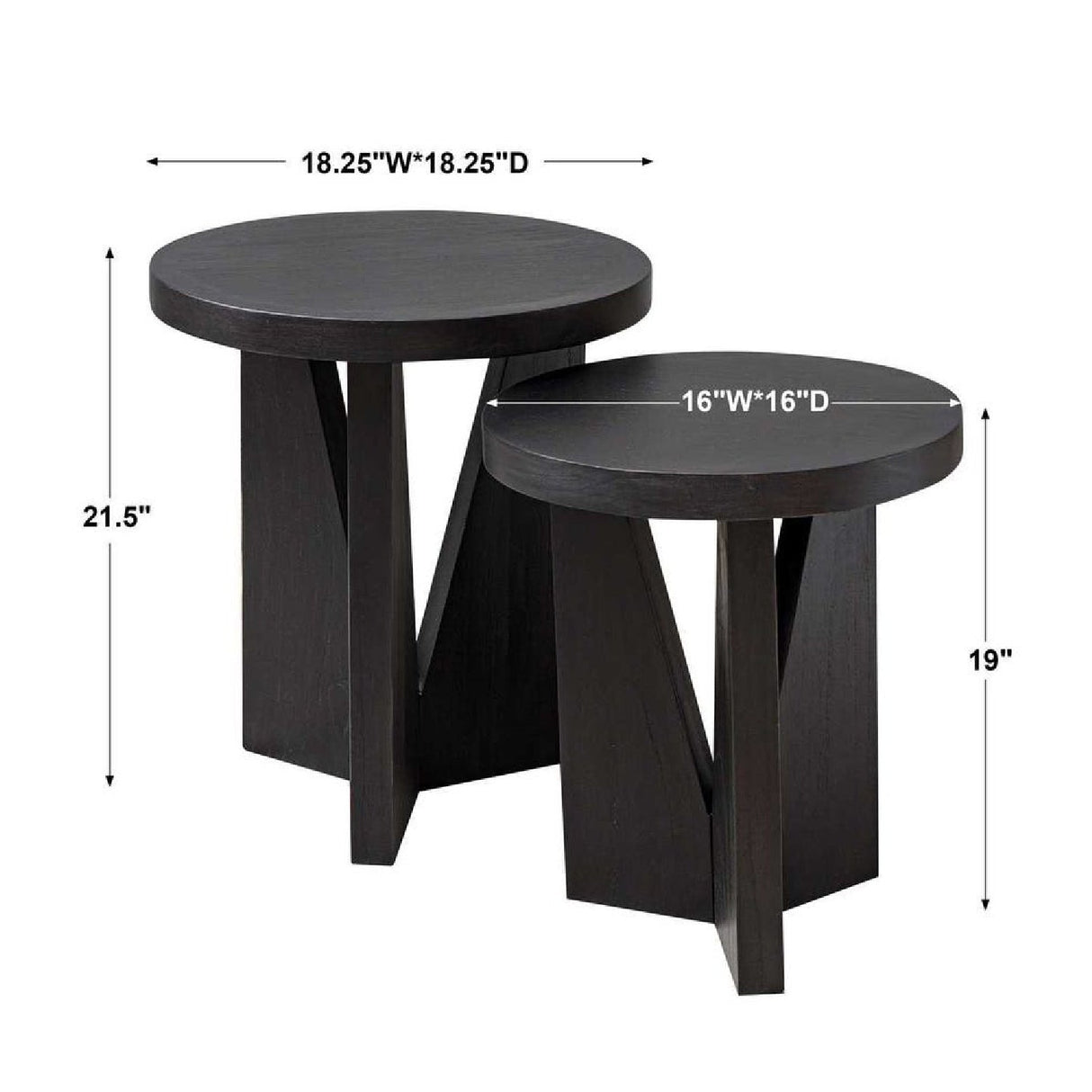 Black Mindi Nesting Tables (2) by Uttermost Nadette, alternate view 8