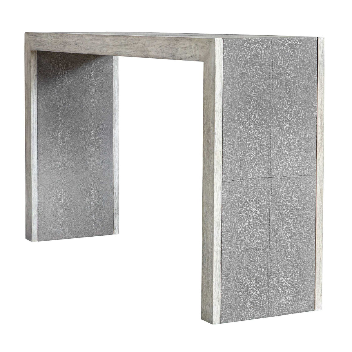 Modern European furniture - Gray Shagreen Look Console Table - www.oroa.com