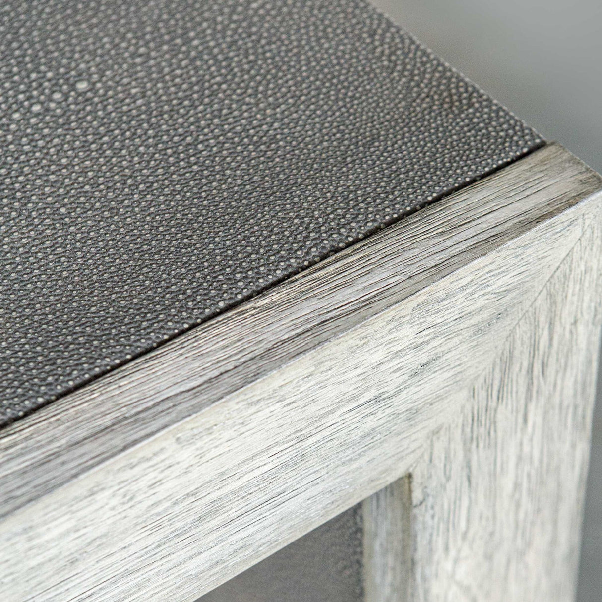 Modern European furniture - Gray Shagreen Look Console Table - www.oroa.com