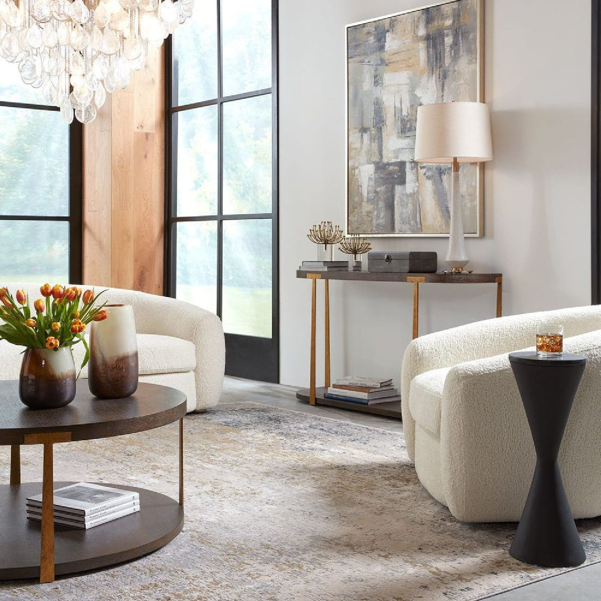 Brown Oak Console Table by Uttermost Palisade, alternate view 7