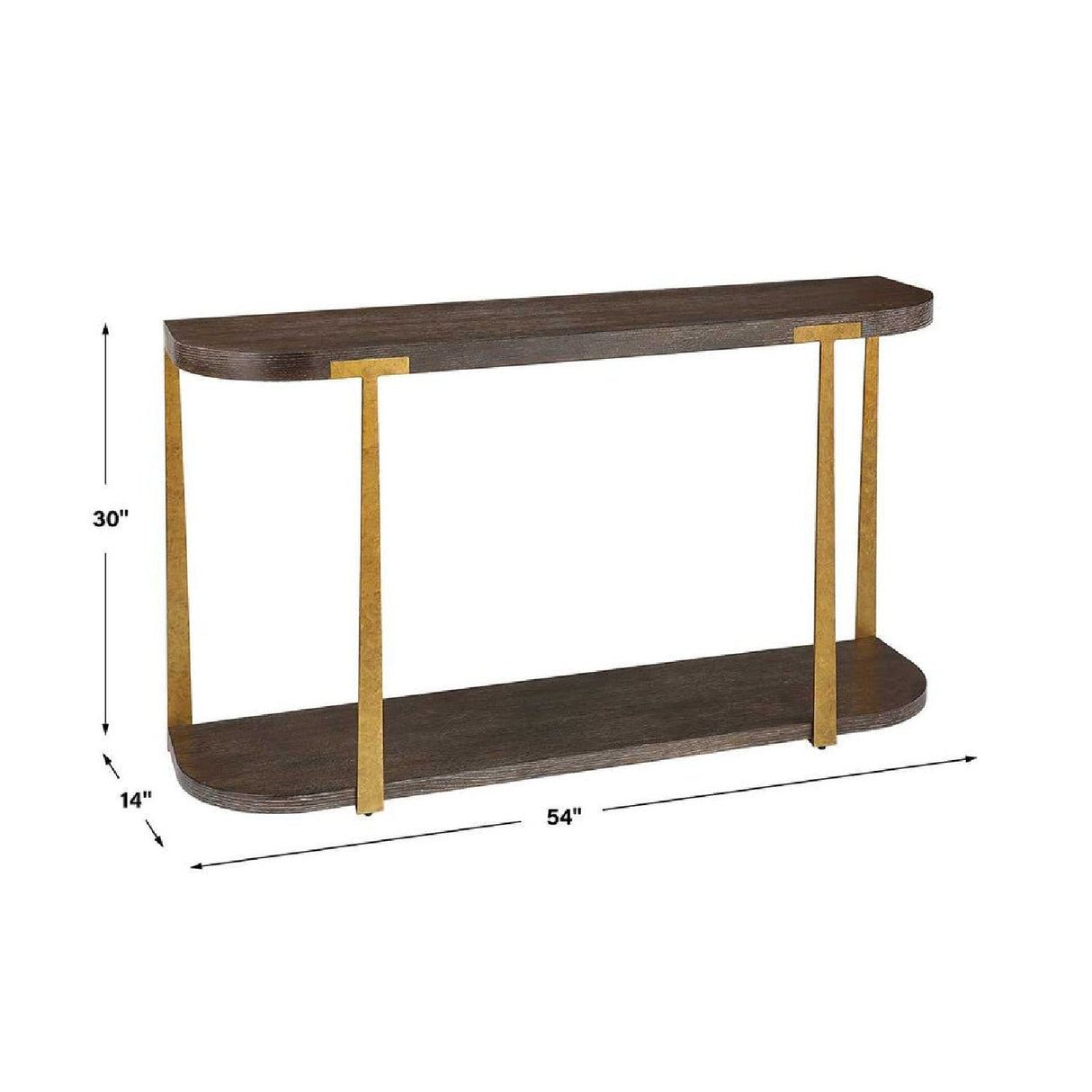 Brown Oak Console Table by Uttermost Palisade, alternate view 8
