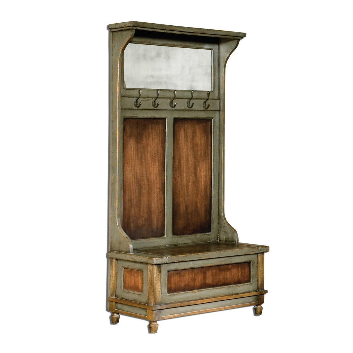 Modern European furniture - Solid Mahogany Wood Hall Tree - www.oroa.com