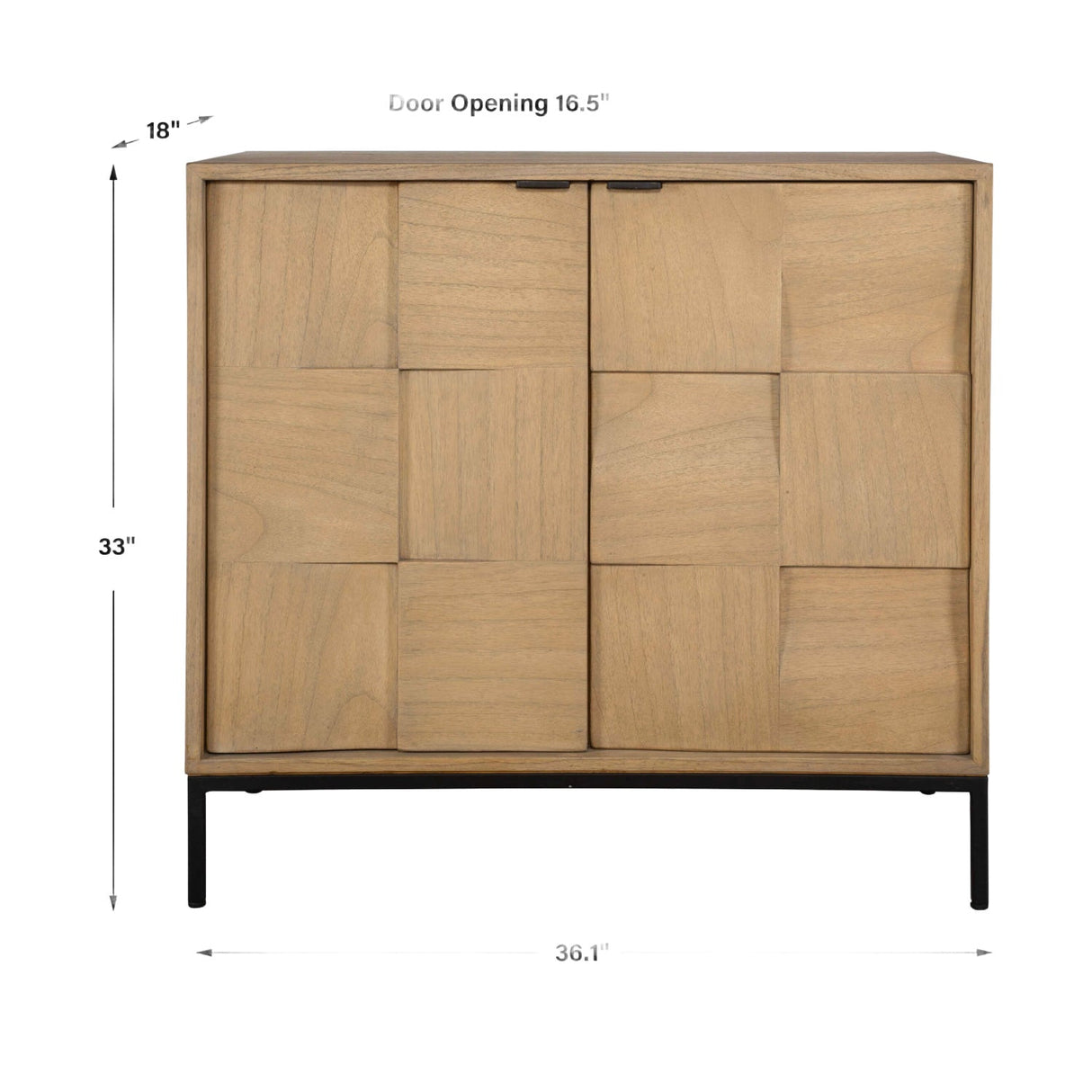 Geometric Patterned 2-Door Cabinet by Uttermost Lorenzo, alternate view 7