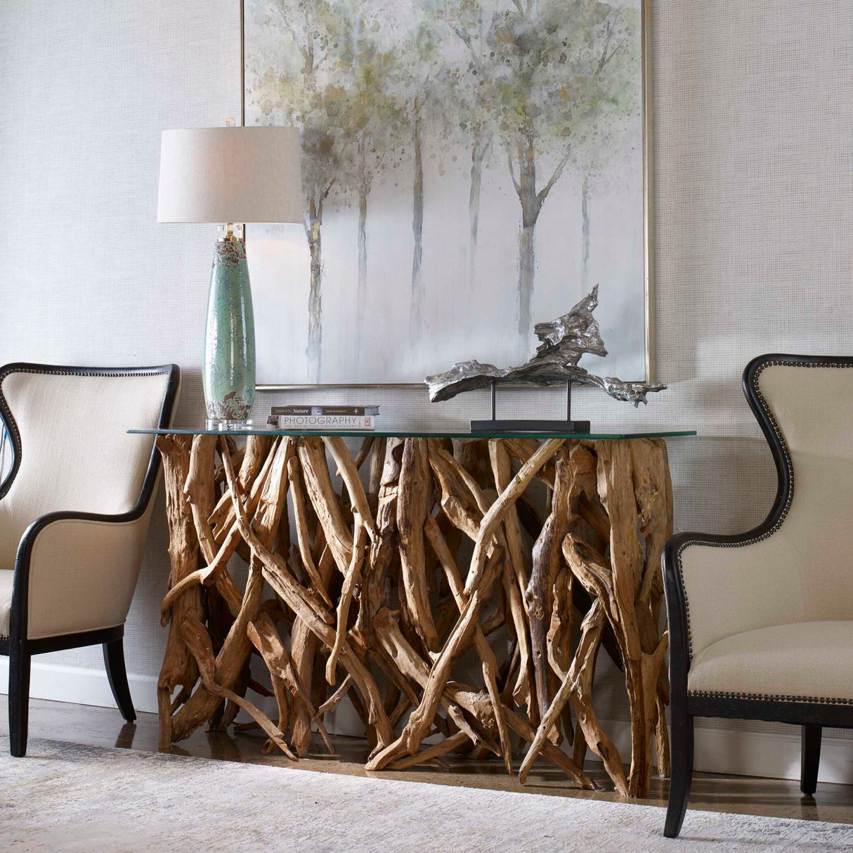 Teak Roots Console Table by Uttermost, alternate view 7