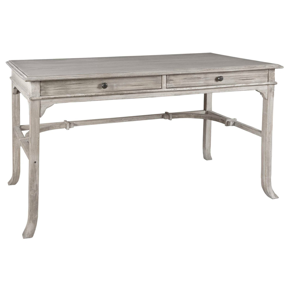 Modern European furniture - Aged White 2-Drawer Writing Desk - www.oroa.com