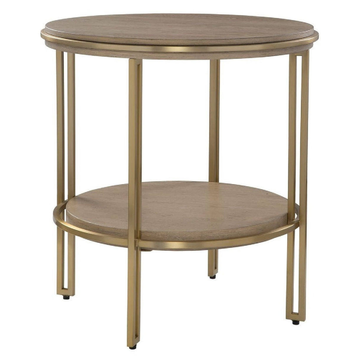 Brushed Brass Framed Side Table by Uttermost Elise