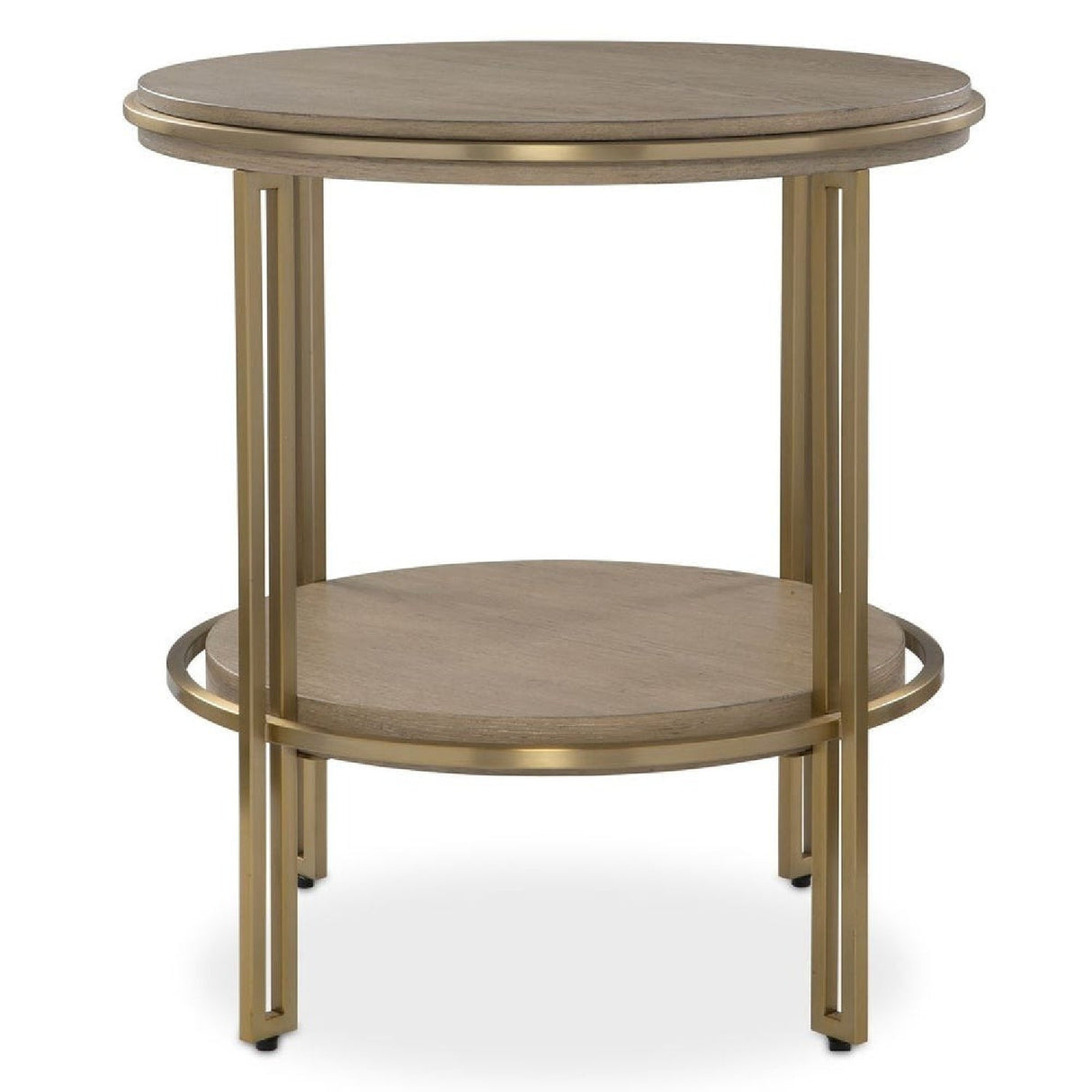 Brushed Brass Framed Side Table by Uttermost Elise, alternate view 3