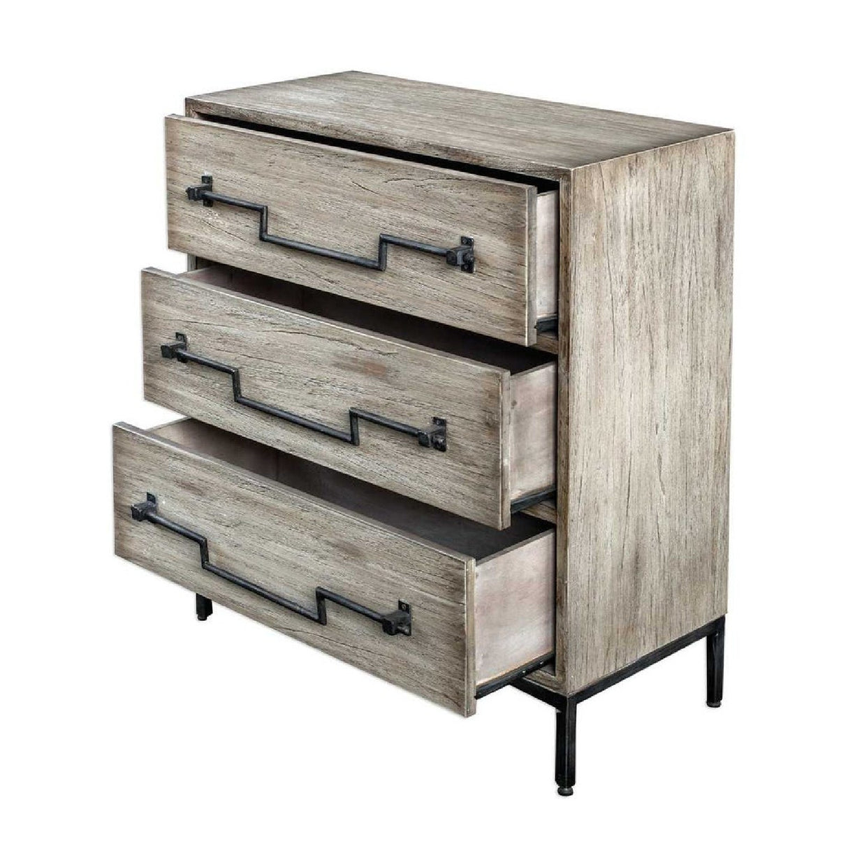 Modern European furniture - Mango Wood 3-Drawer Accent Chest - www.oroa.com