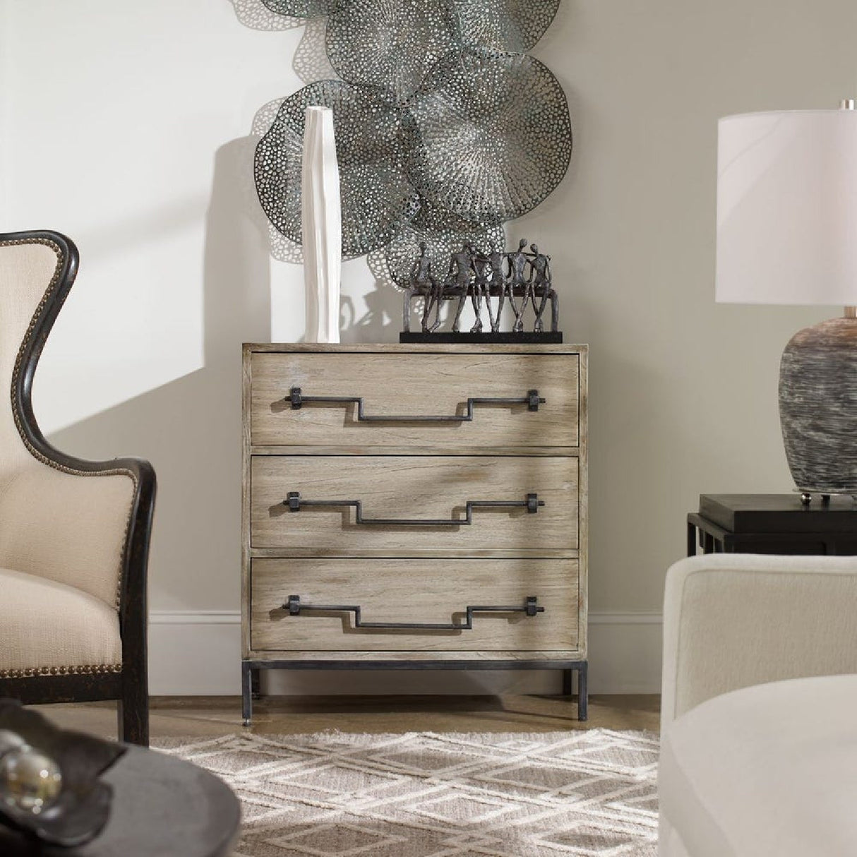 Modern European furniture - Mango Wood 3-Drawer Accent Chest - www.oroa.com