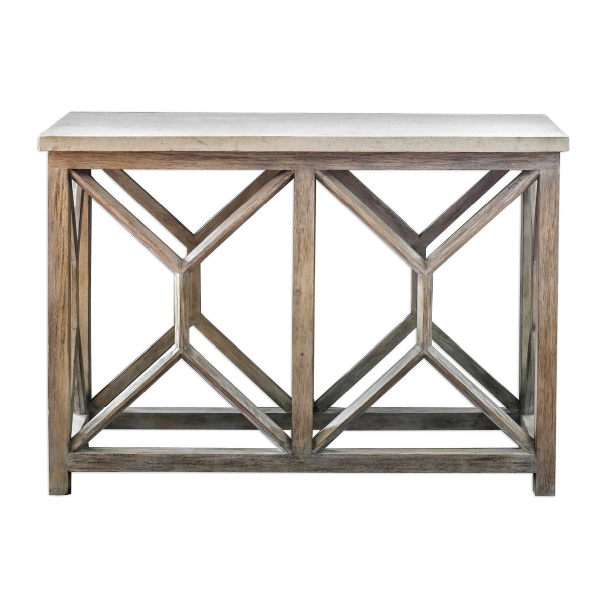 Natural White Limestone Console Table by Uttermost Catali