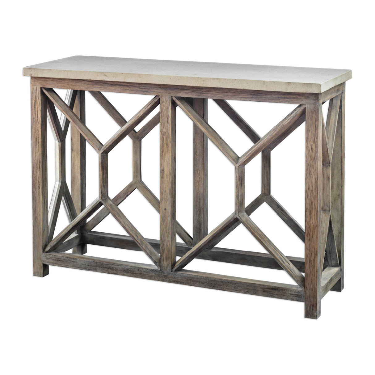 Natural White Limestone Console Table | Uttermost Catali