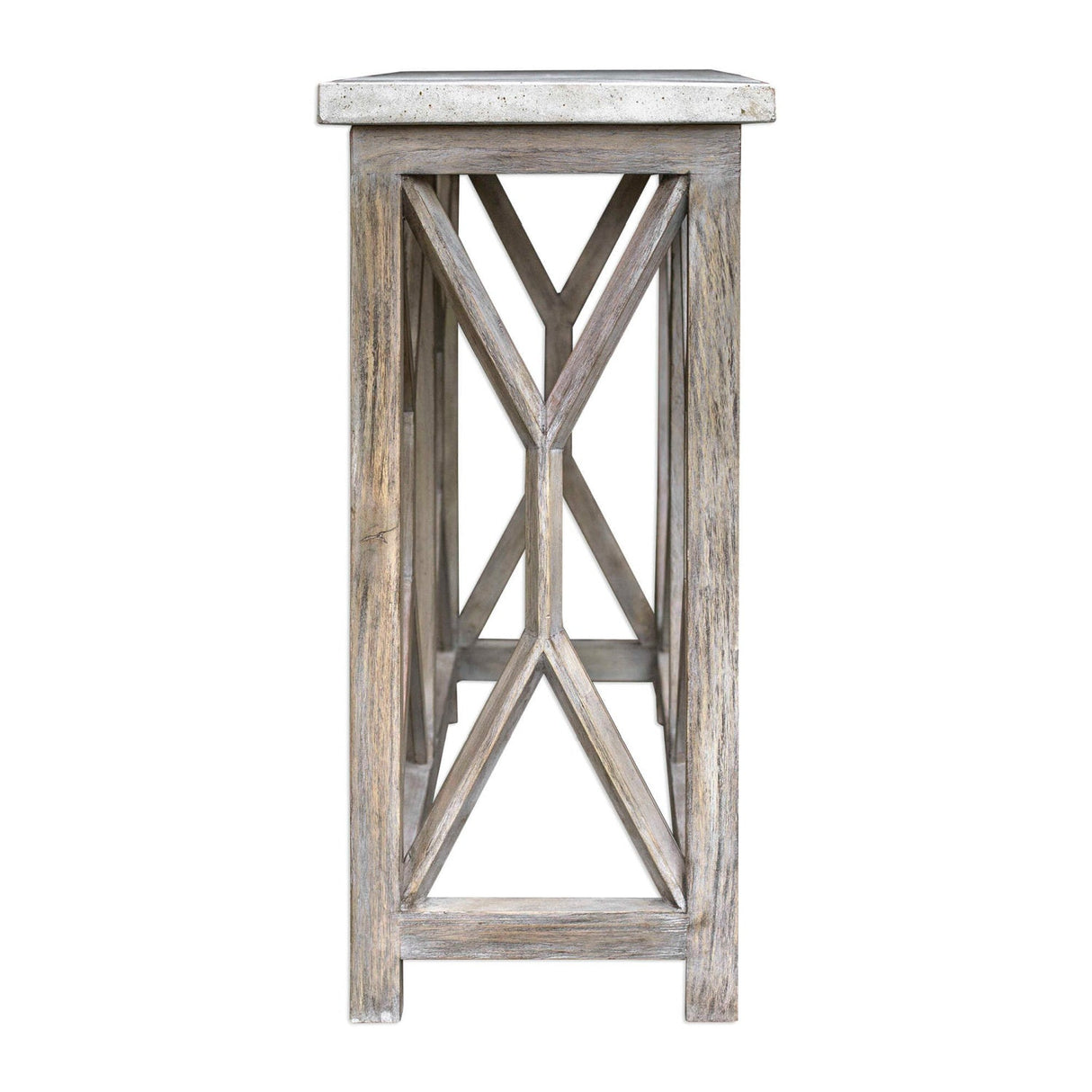 Natural White Limestone Console Table by Uttermost Catali, alternate view 6