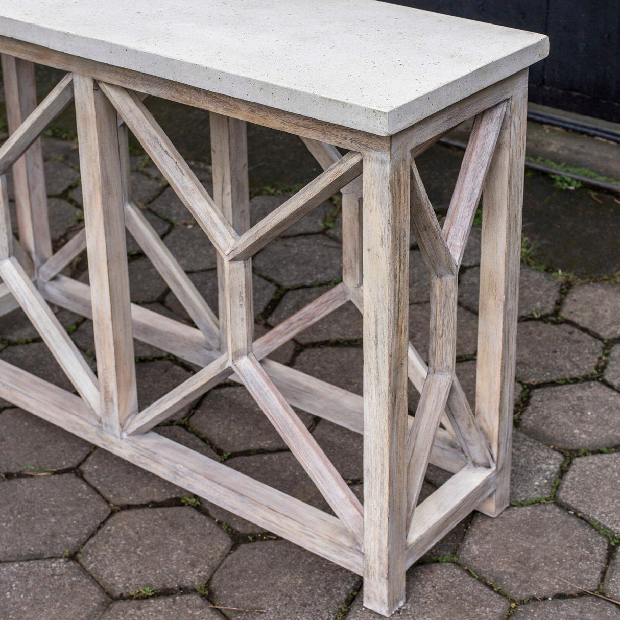 Natural White Limestone Console Table by Uttermost Catali, alternate view 8