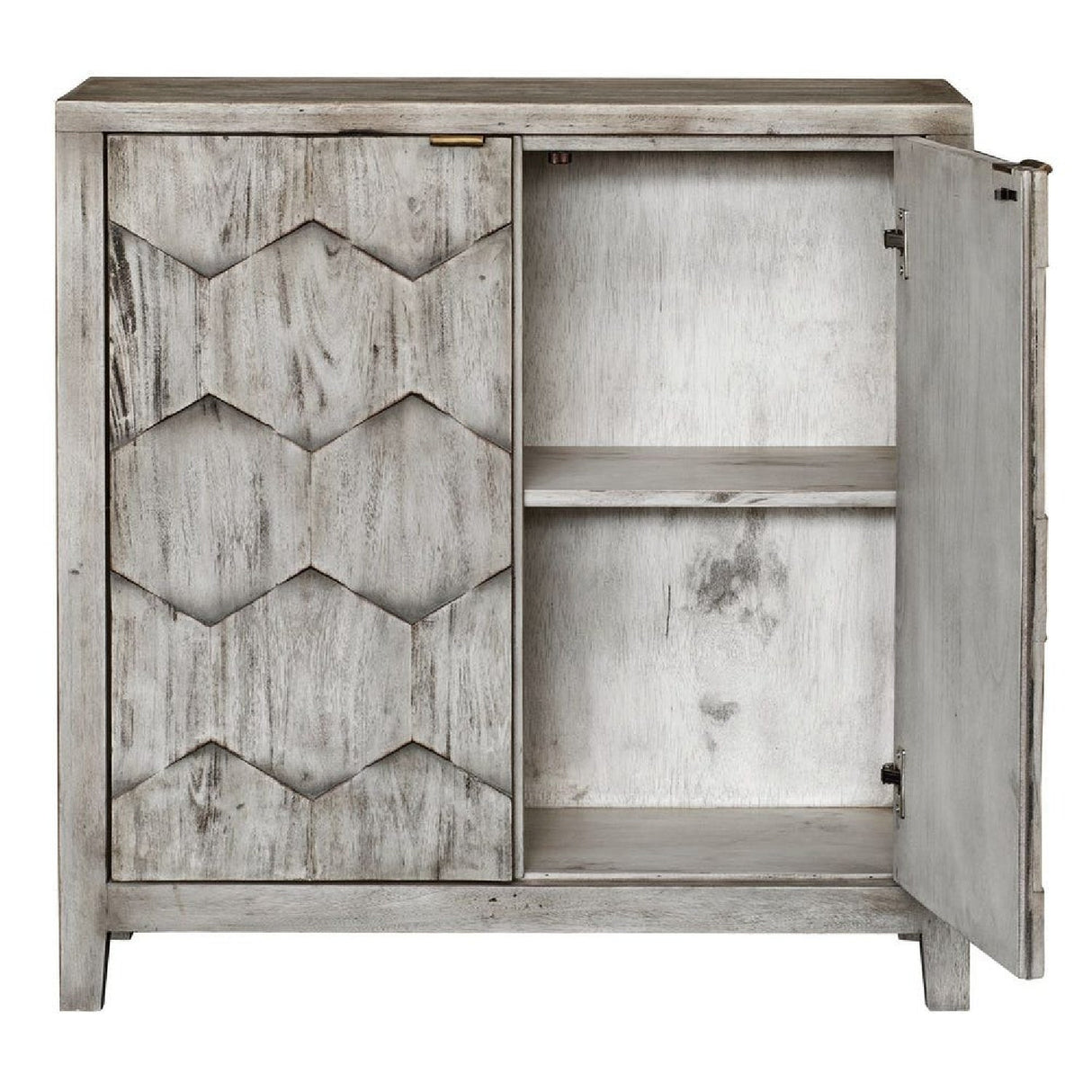 2-Door Honeycomb Mahogany Cabinet by Uttermost Catori, alternate view 3