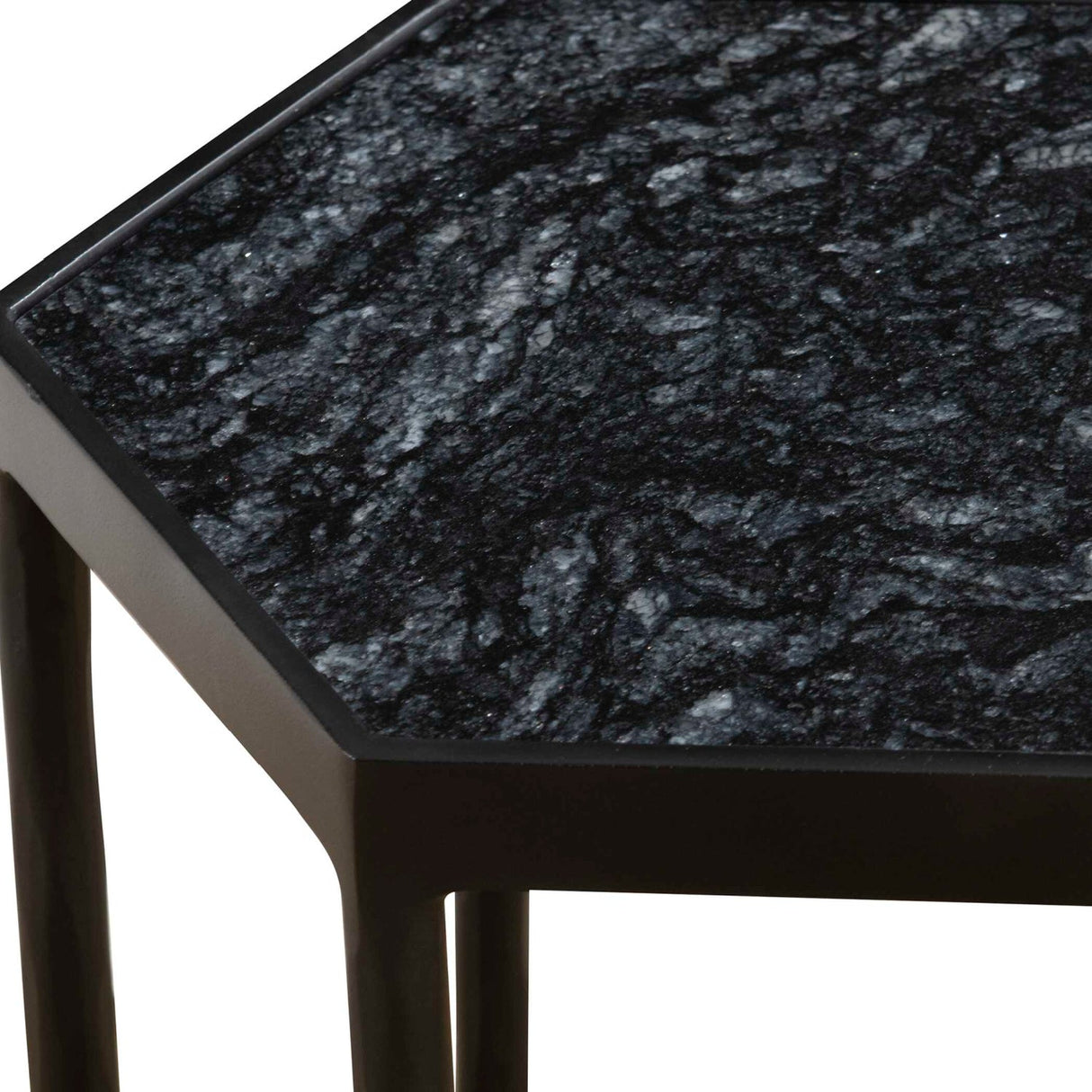 Modern European furniture - Black Hexagonal Accent Table - www.oroa.com