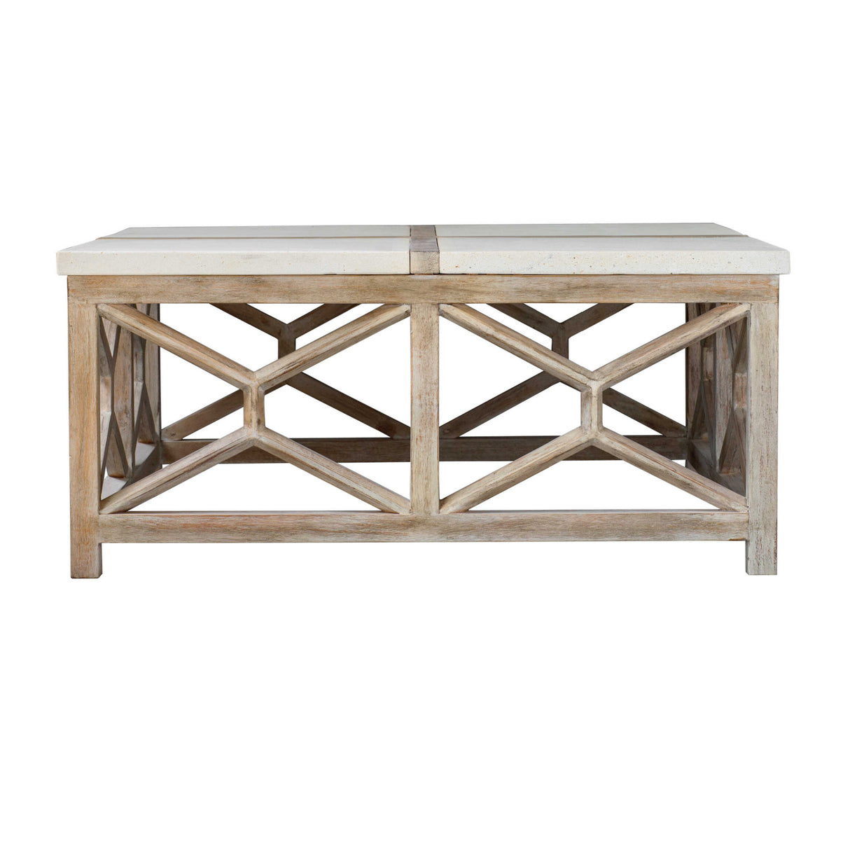 Modern European furniture - Natural Limestone Square Coffee Table - www.oroa.com