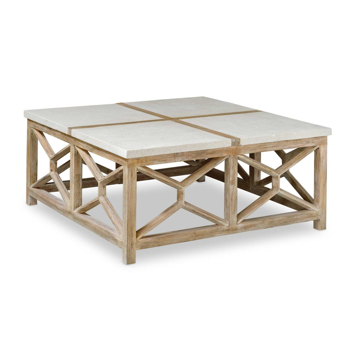 Natural Limestone Square Coffee Table by Uttermost Catali, alternate view 4