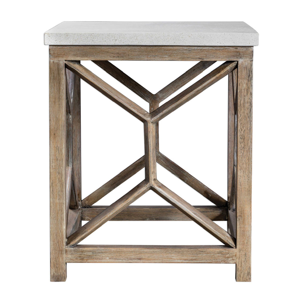 Modern European furniture - Natural Limestone Square Side Table - www.oroa.com