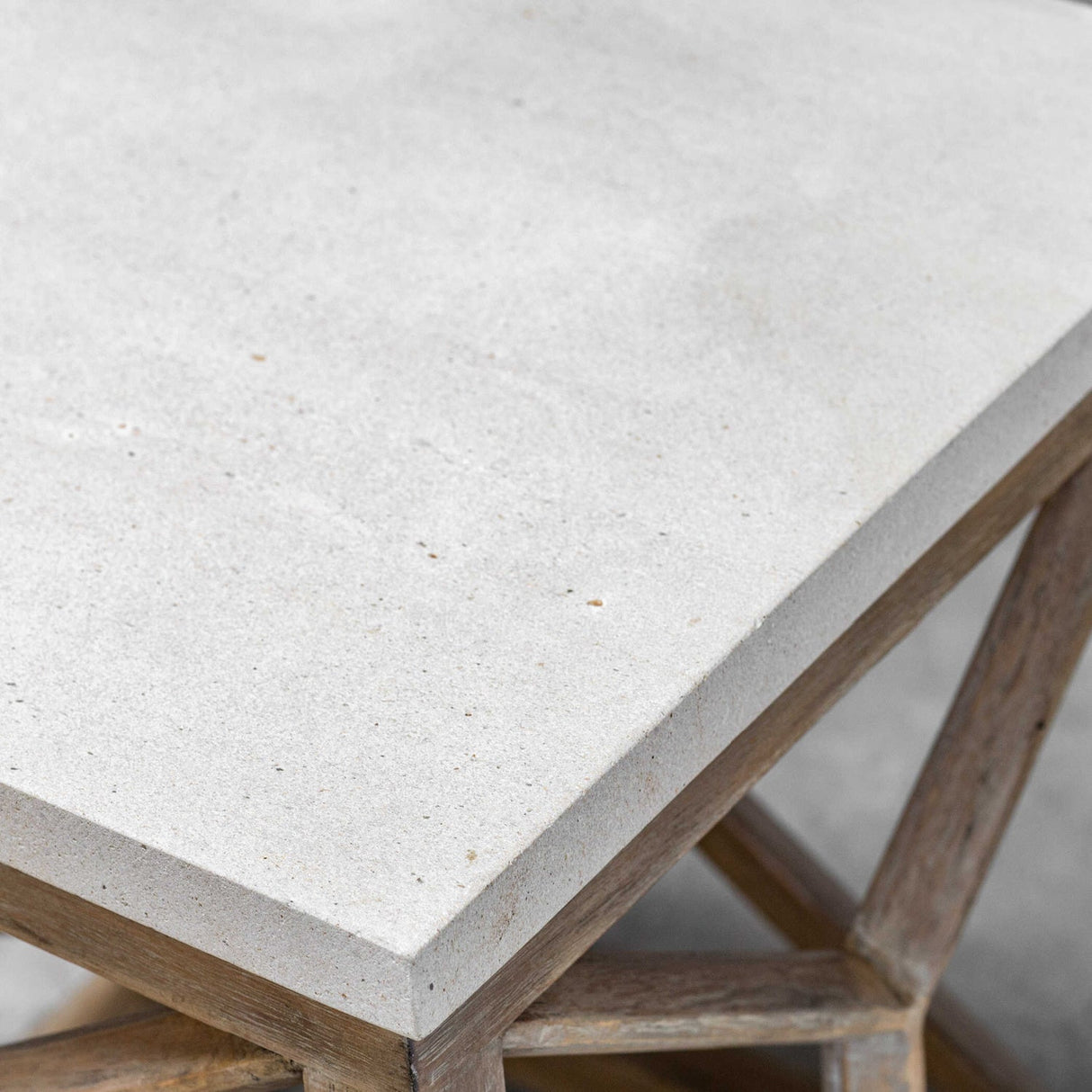 Modern European furniture - Natural Limestone Square Side Table - www.oroa.com