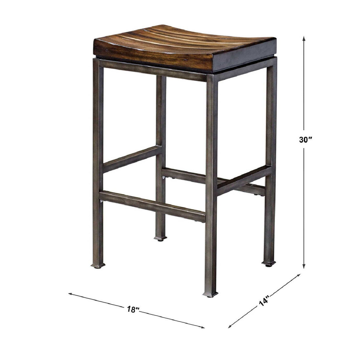 Solid Hardwood Bar Stool by Uttermost Beck, alternate view 7