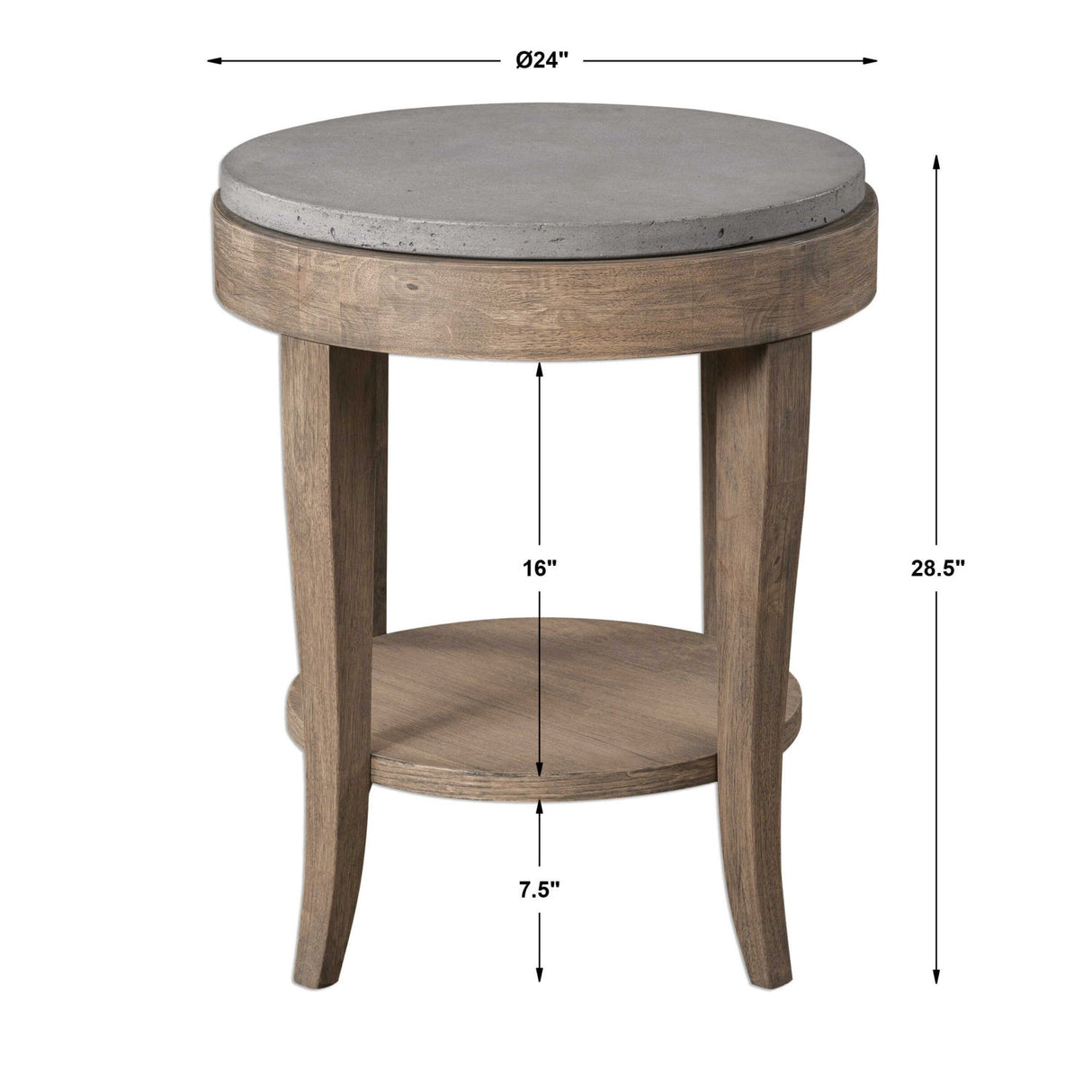 Modern European furniture - Round Birch Wood Side Table - www.oroa.com