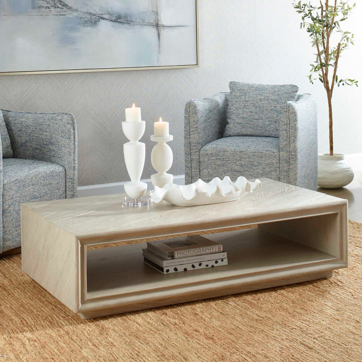 Modern European furniture - Light Oak Coffee Table - www.oroa.com