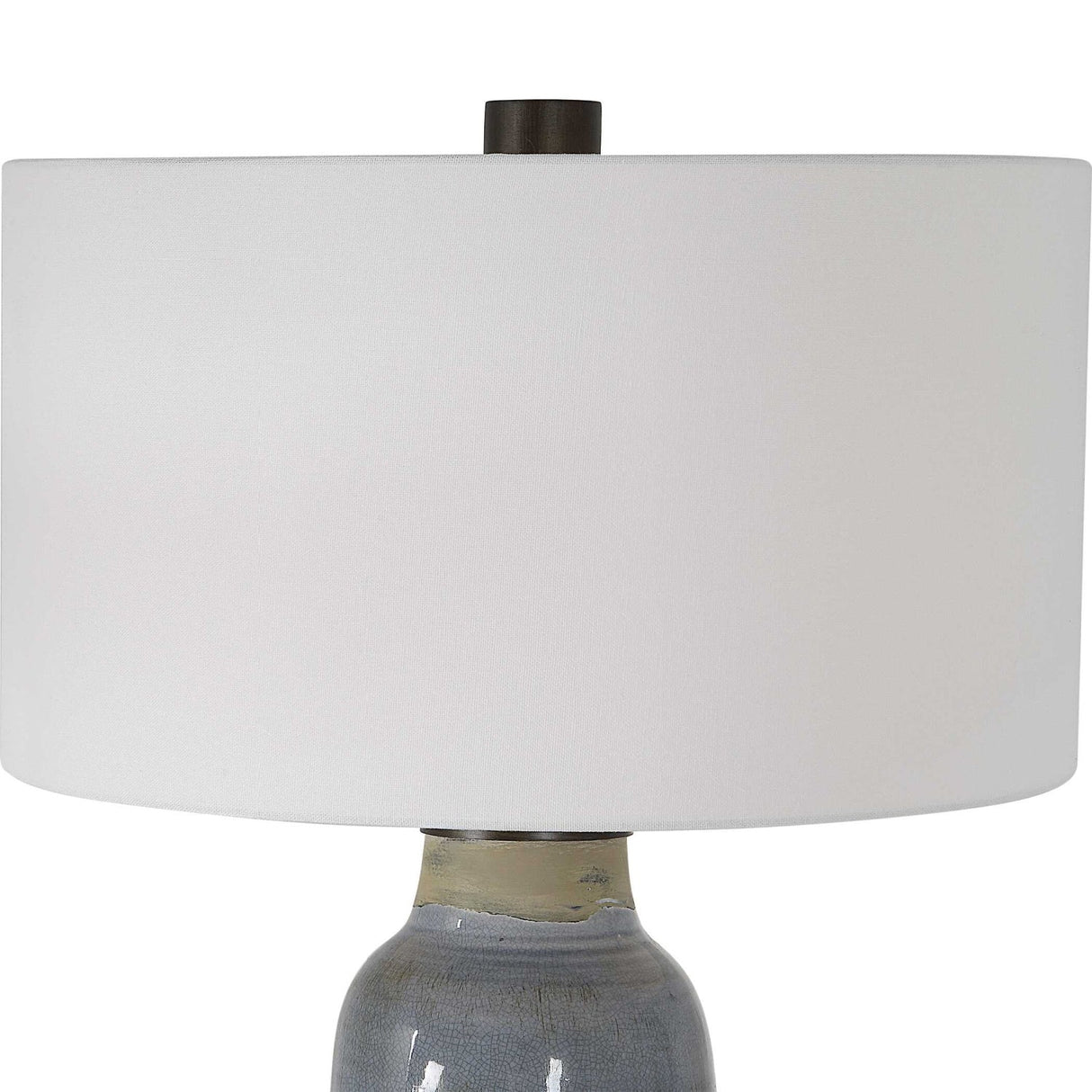 Modern European furniture - Distressed Blue Ceramic Table Lamp - www.oroa.com