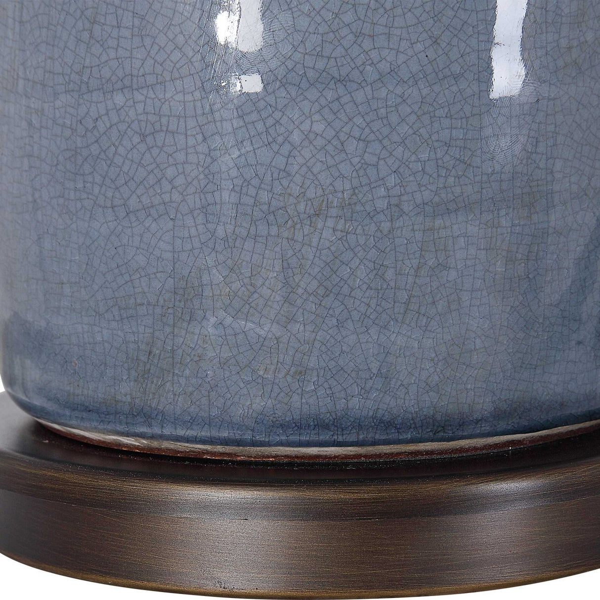 Modern European furniture - Distressed Blue Ceramic Table Lamp - www.oroa.com