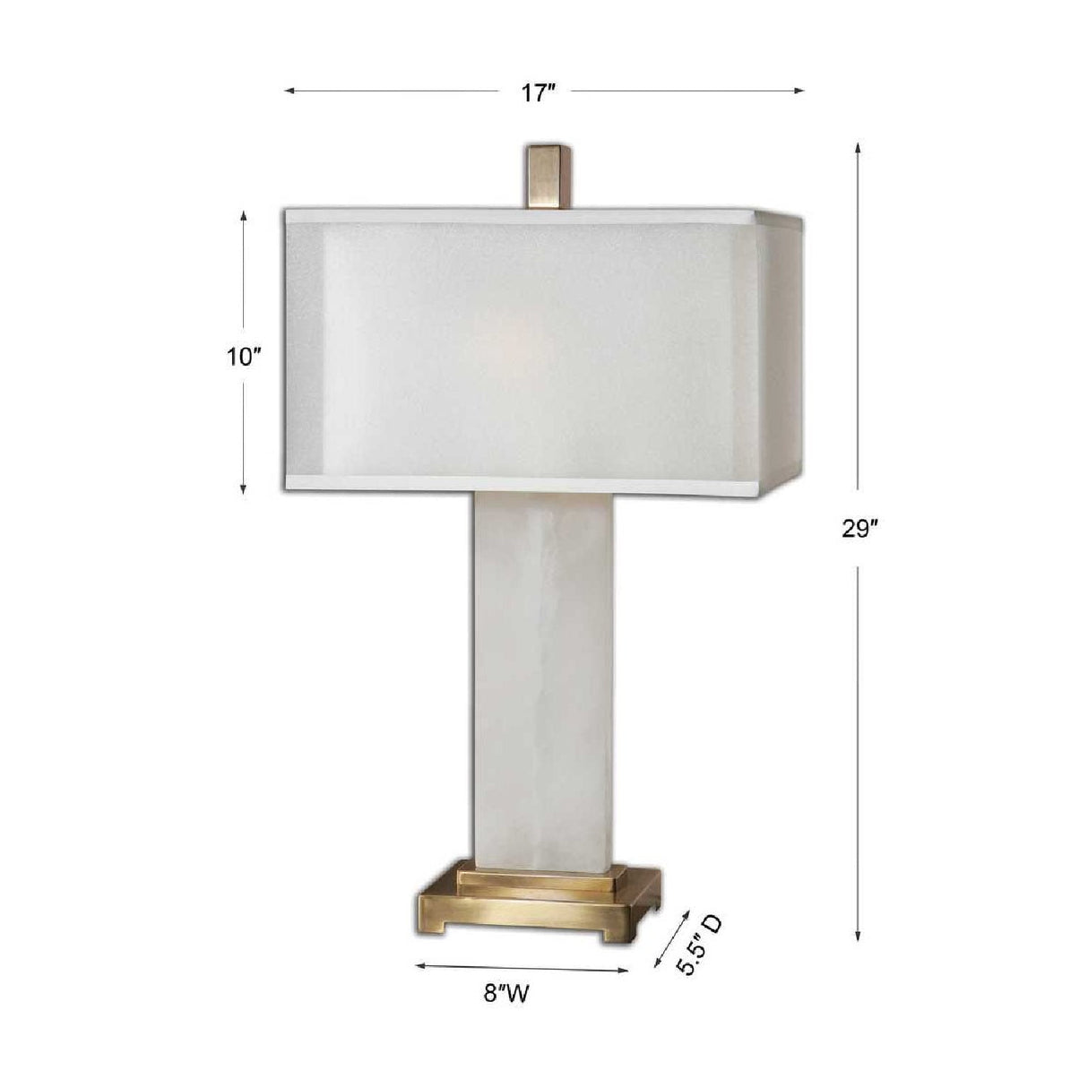 Modern European furniture - White Alabaster Table Lamp by Uttermost Athanas - www.oroa.com