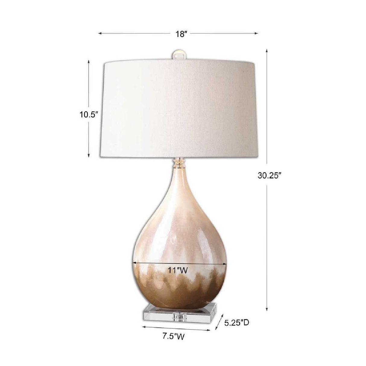 Earth-Toned Glaze Ceramic Table Lamp | Oroa.com