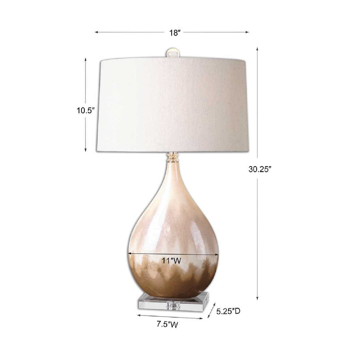 Modern European furniture - Earth-Toned Glaze Ceramic Table Lamp by Uttermost Flavian - www.oroa.com