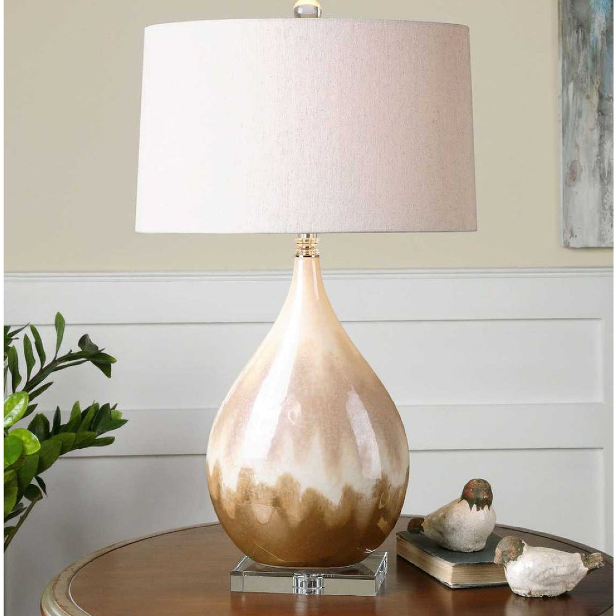 Modern European furniture - Earth-Toned Glaze Ceramic Table Lamp by Uttermost Flavian - www.oroa.com