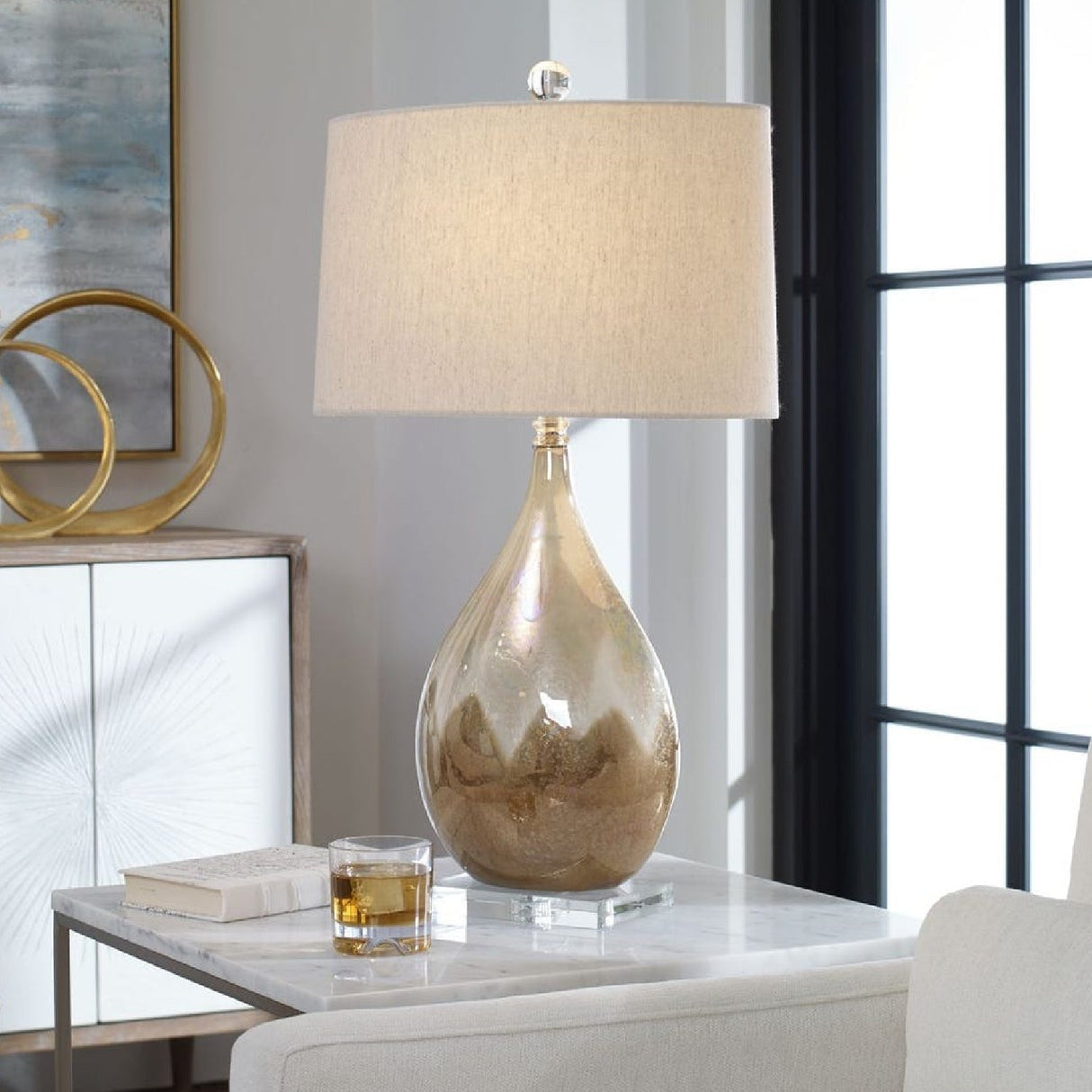 Modern European furniture - Earth-Toned Glaze Ceramic Table Lamp by Uttermost Flavian - www.oroa.com