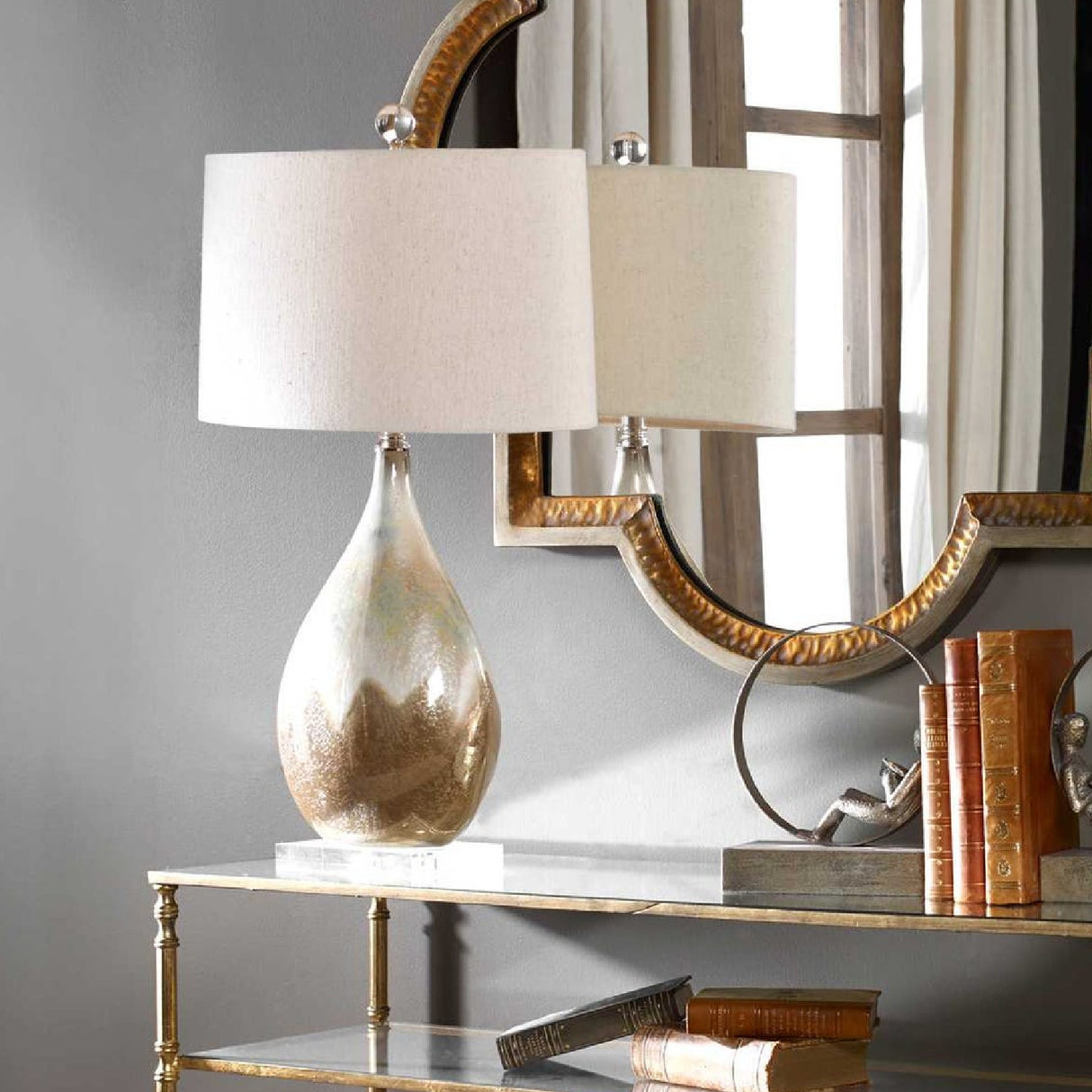 Modern European furniture - Earth-Toned Glaze Ceramic Table Lamp by Uttermost Flavian - www.oroa.com