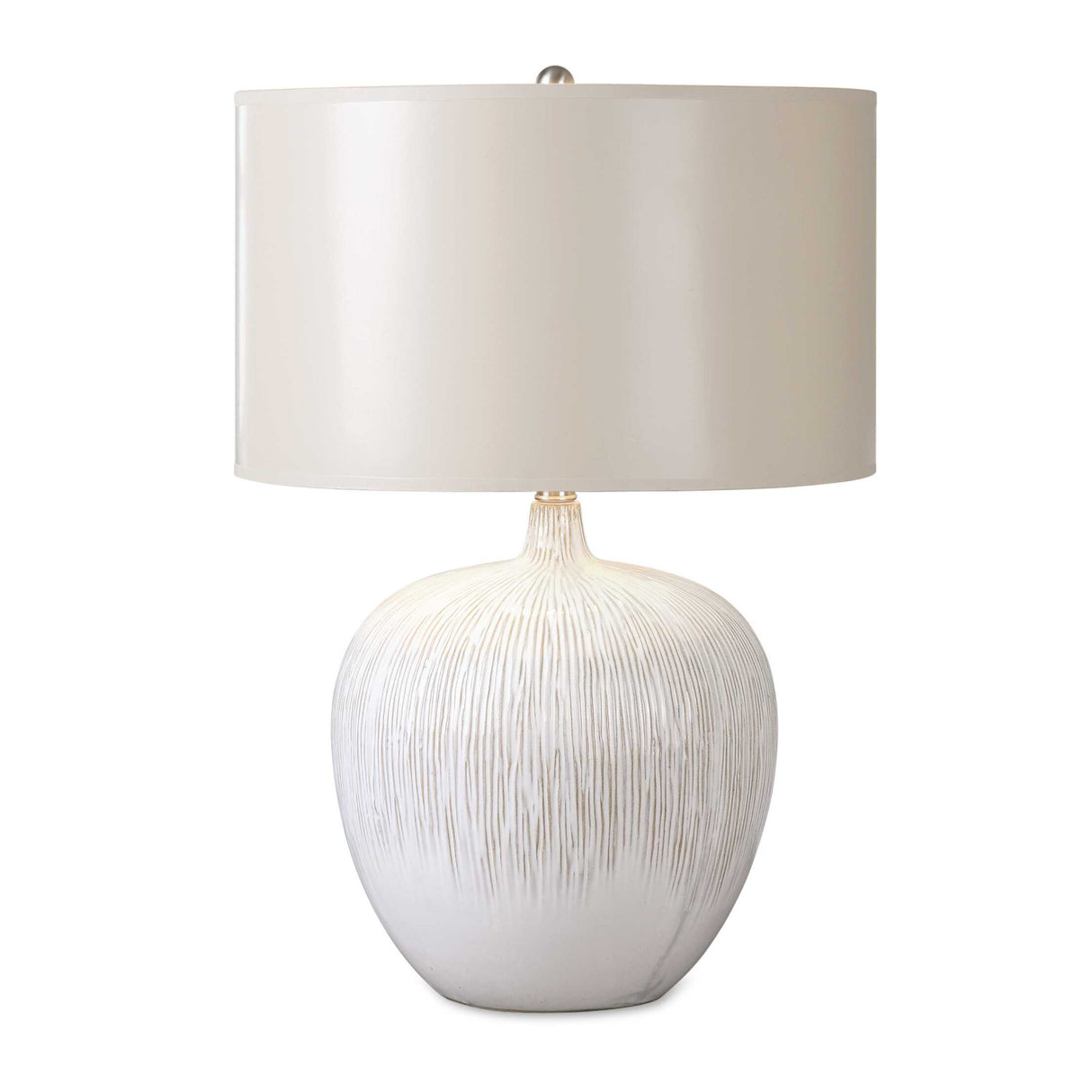 Distressed White Ceramic Table Lamp | Oroa.com