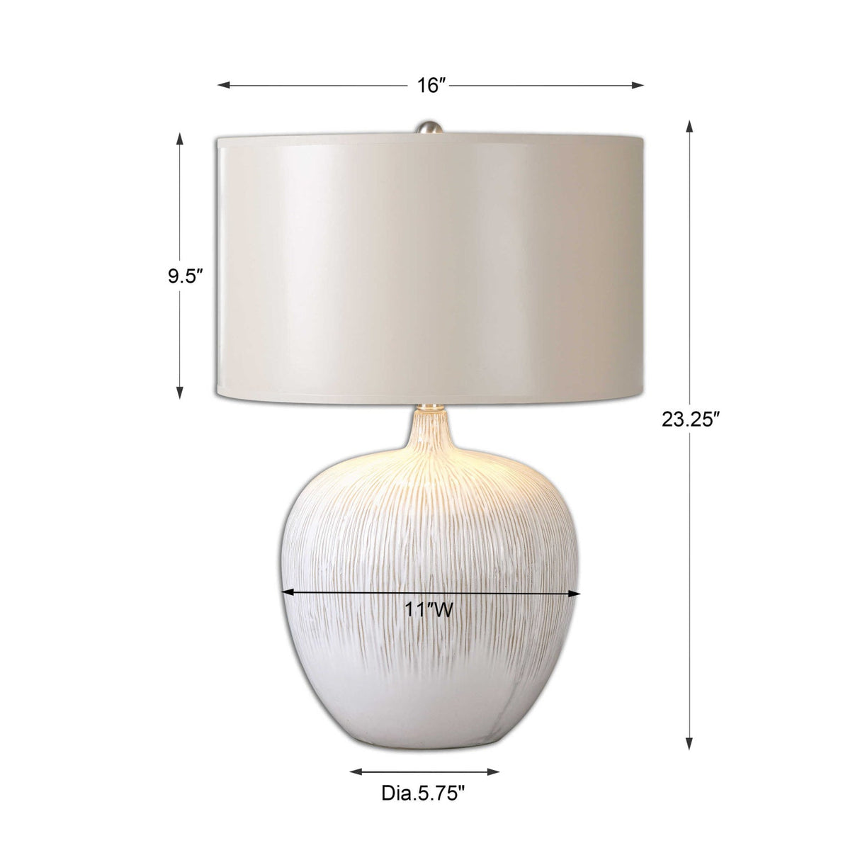 Modern European furniture - Distressed White Ceramic Table Lamp by Uttermost Georgios - www.oroa.com