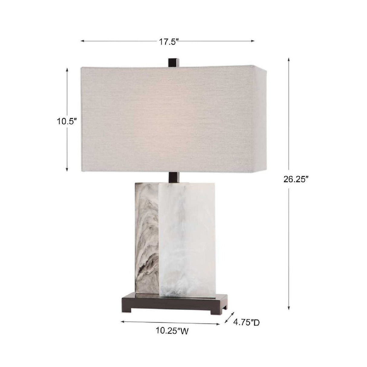 Modern European furniture - Double Slab Table Lamp by Uttermost Vanda - www.oroa.com