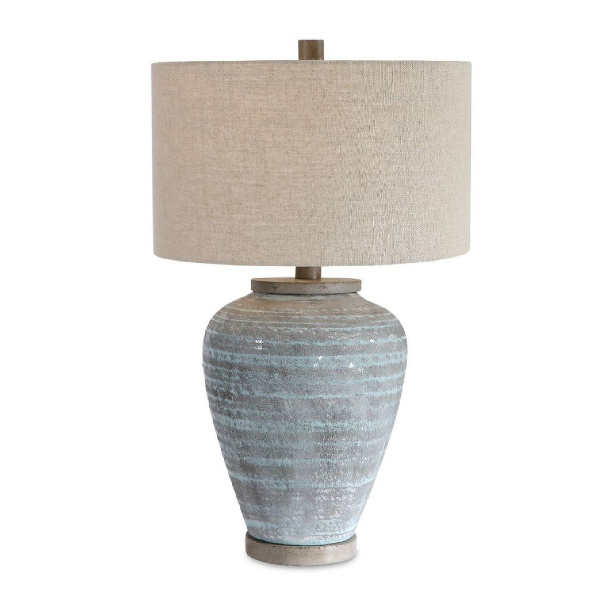 Modern European furniture - Blue Crackled Ceramic Table Lamp by Uttermost Pelia - www.oroa.com
