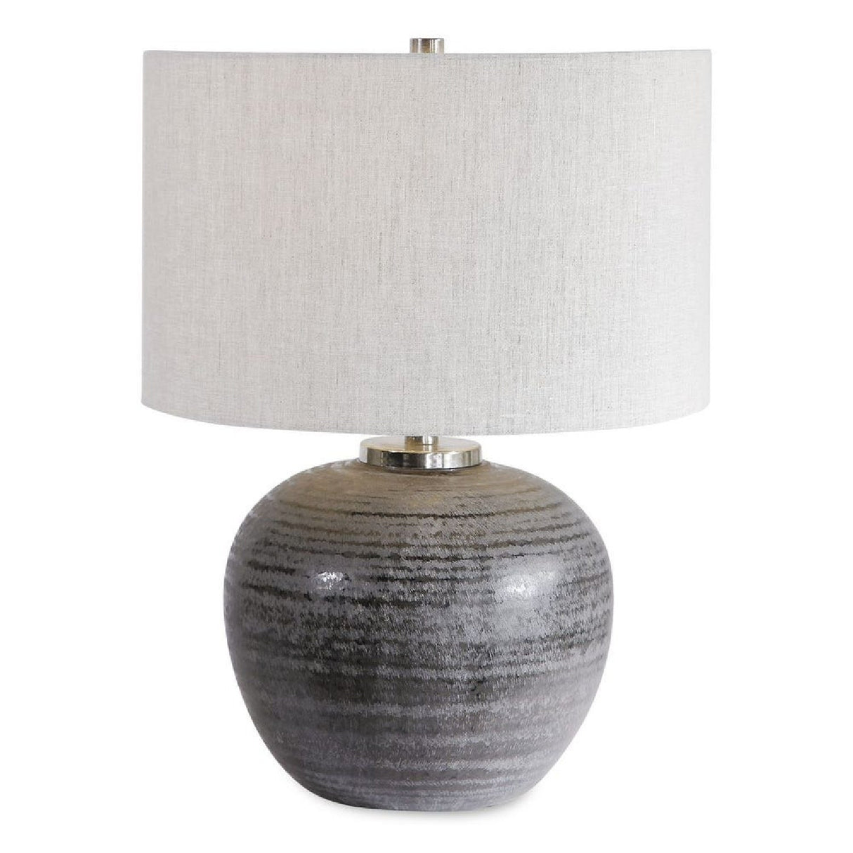 Modern European furniture - Black Etched Ceramic Table Lamp by Uttermost Mikkel - www.oroa.com
