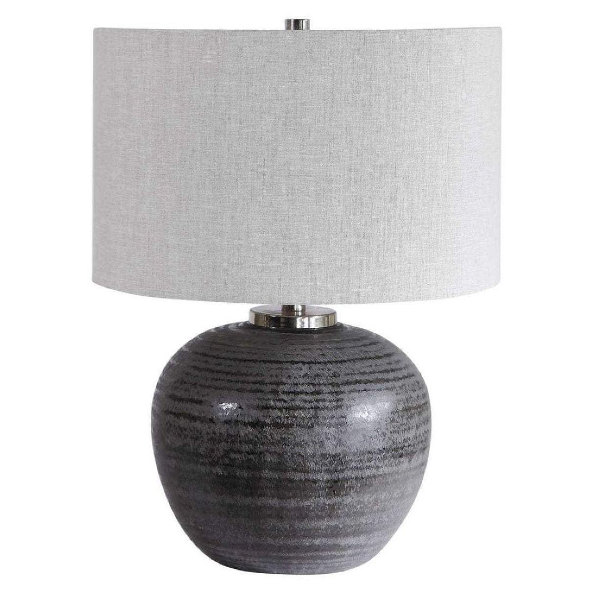 Modern European furniture - Black Etched Ceramic Table Lamp by Uttermost Mikkel - www.oroa.com