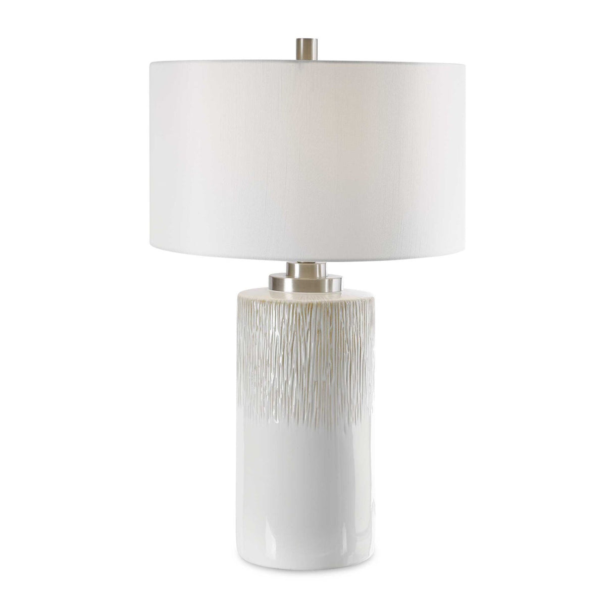 Modern European furniture - Beige Dripped Ceramic Table Lamp by Uttermost Georgios - www.oroa.com
