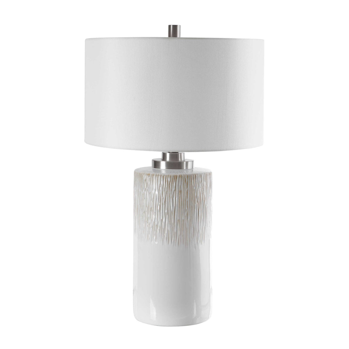 Modern European furniture - Beige Dripped Ceramic Table Lamp by Uttermost Georgios - www.oroa.com