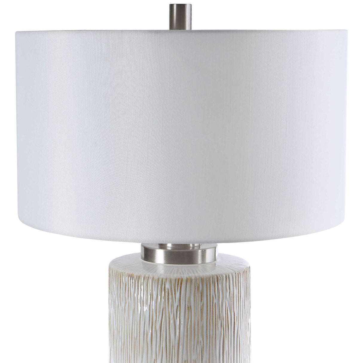 Modern European furniture - Beige Dripped Ceramic Table Lamp by Uttermost Georgios - www.oroa.com